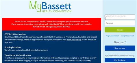 Forgot username Forgot password Sign up now. . Mybassett health connection login